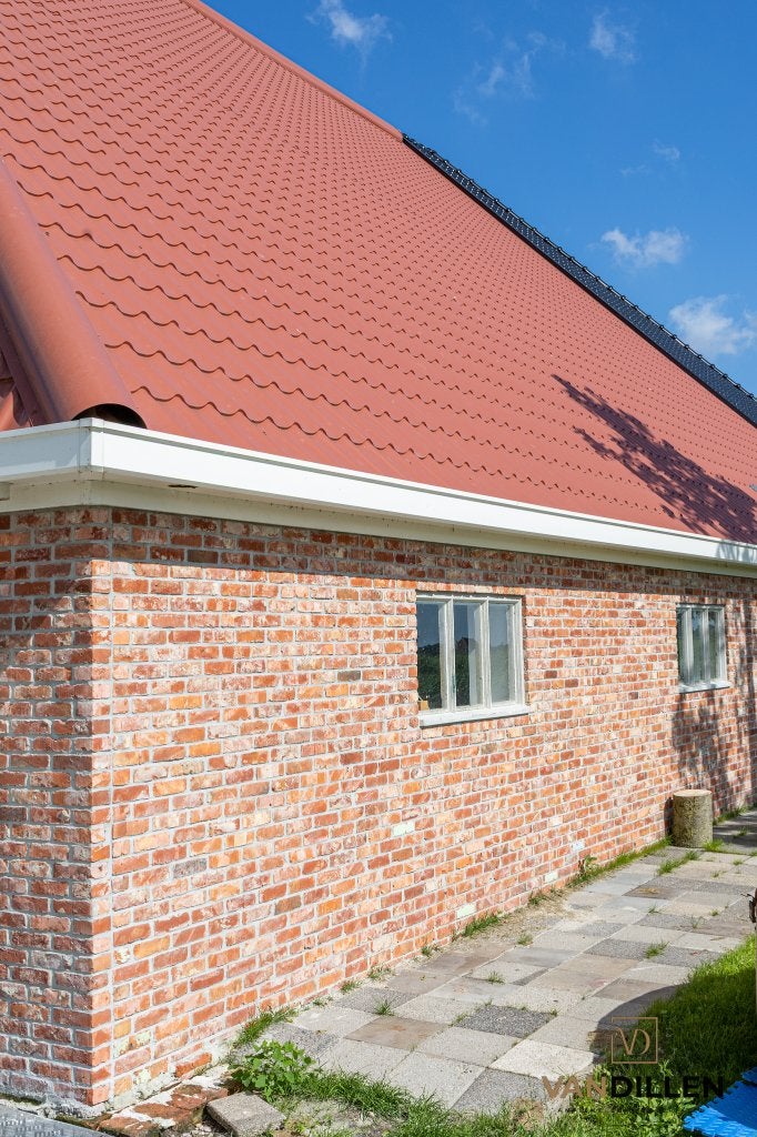 Oude gebikte rode stenen genuanceerd 18x5 vormbak 2000M2+, Ophalen of Verzenden, Gebruikt, Bakstenen