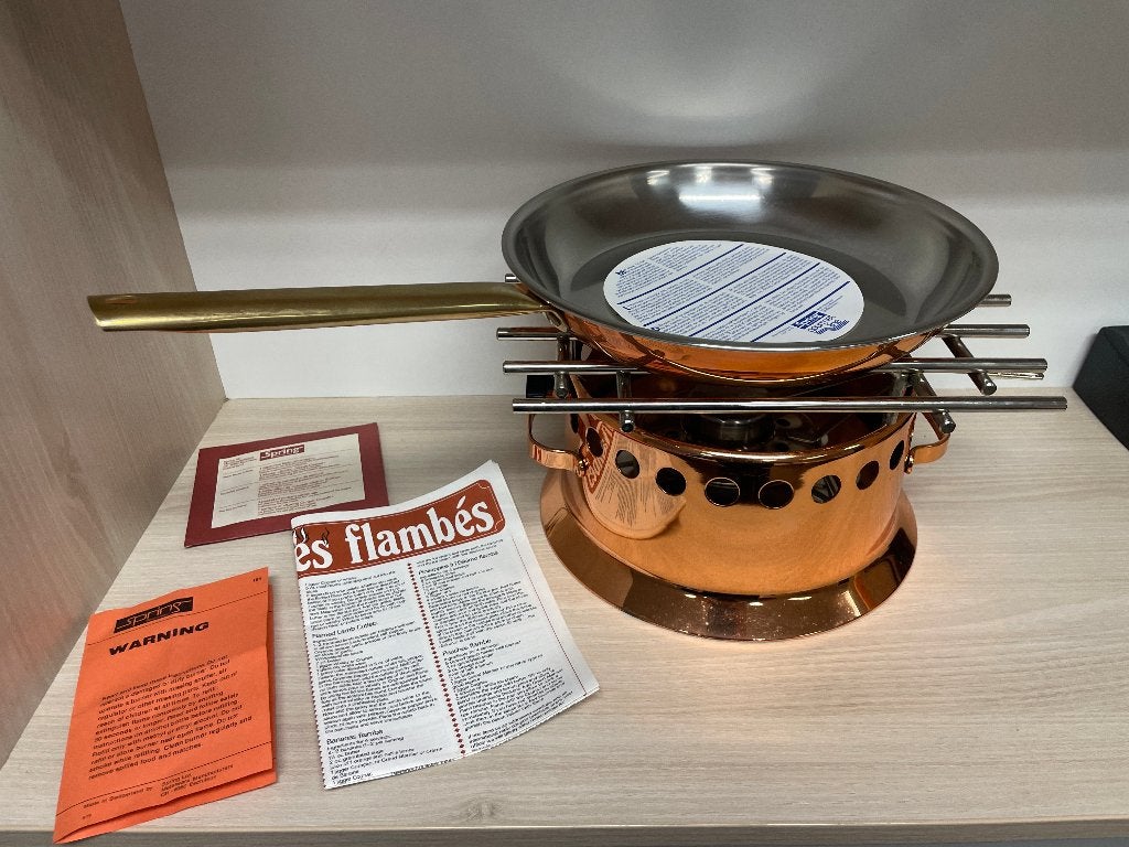 NOS Spring Zwitserland Culinox Flambeer Rechaud Koper Flambé, Ophalen, Nieuw, Overige materialen, Pannenset