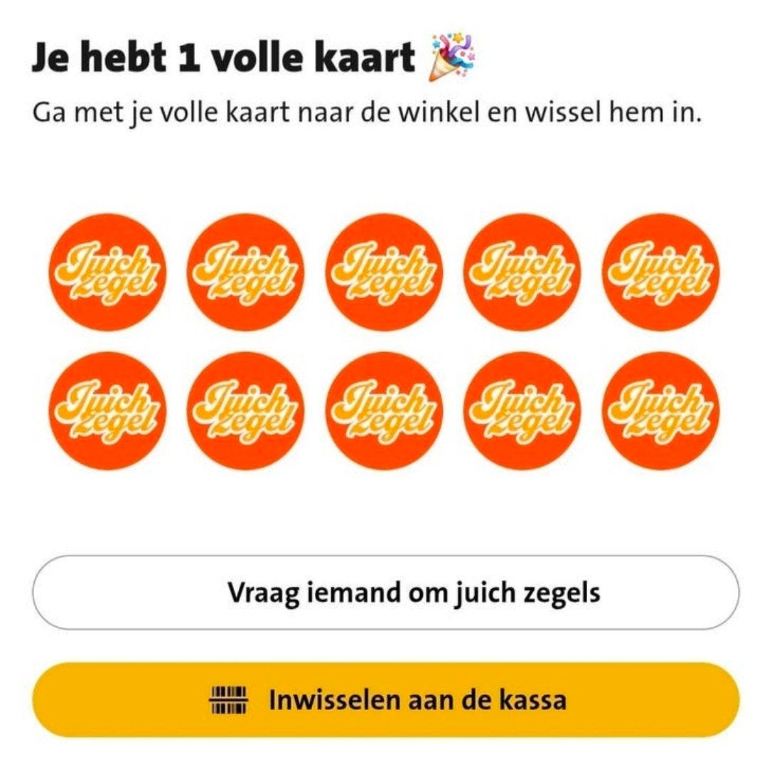 Jumbo juichzegels, Jumbo, Ophalen of Verzenden