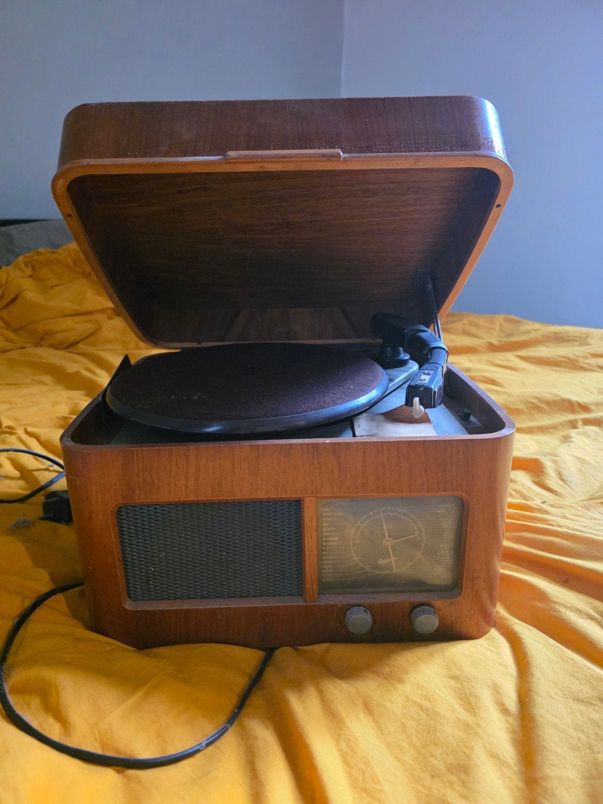 Oude Ericsson Platenspeler met radio - Vintage, Ophalen, Gebruikt, Platenspeler, Overige merken