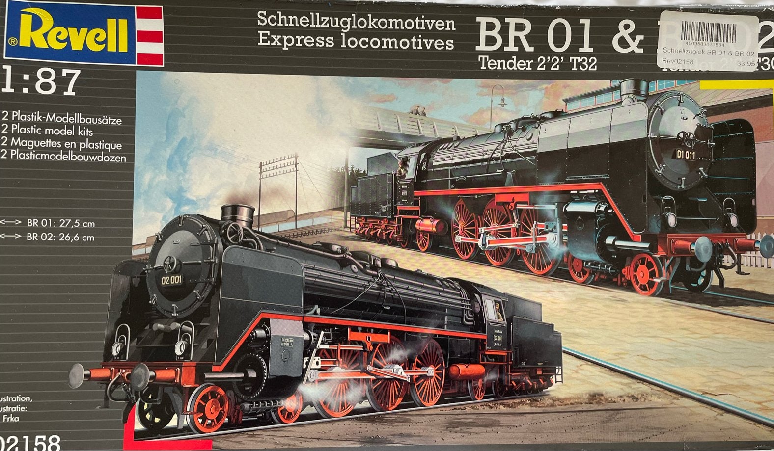 Revell BR 01 & BR 02 Express locomotieven modelbouw, Hobby en Vrije tijd, Modeltreinen | H0, Overige merken, Locomotief, Gelijkstroom of Wisselstroom