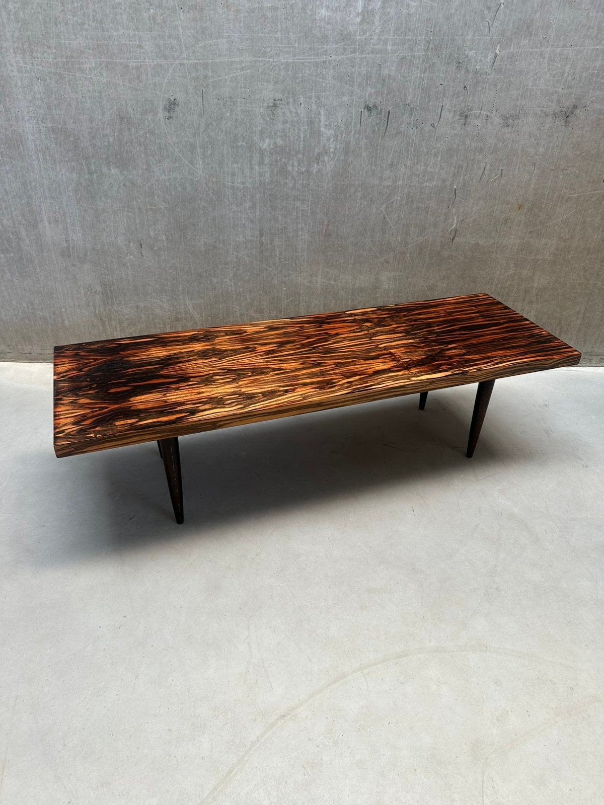 Vintage salontafel / sidetable Macassar - ebbenhout, X, Ophalen of Verzenden, X, X