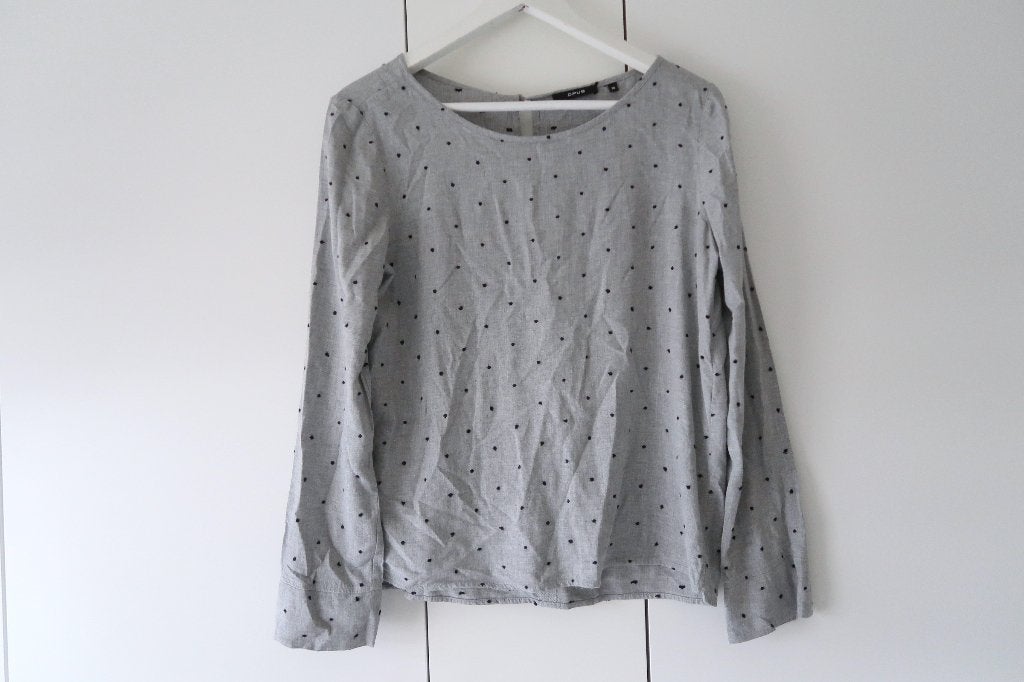Opus blouse - Grijs met zwarte stippen, Maat 38/40 (M), Ophalen of Verzenden, Zo goed als nieuw, Grijs