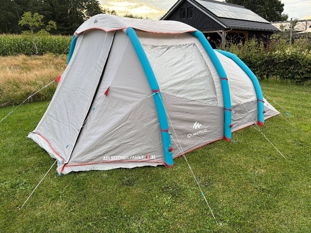 Mooie Quechua Air Seconds Family 4.1 XL tent, Ophalen, Gebruikt, Tot en met 4