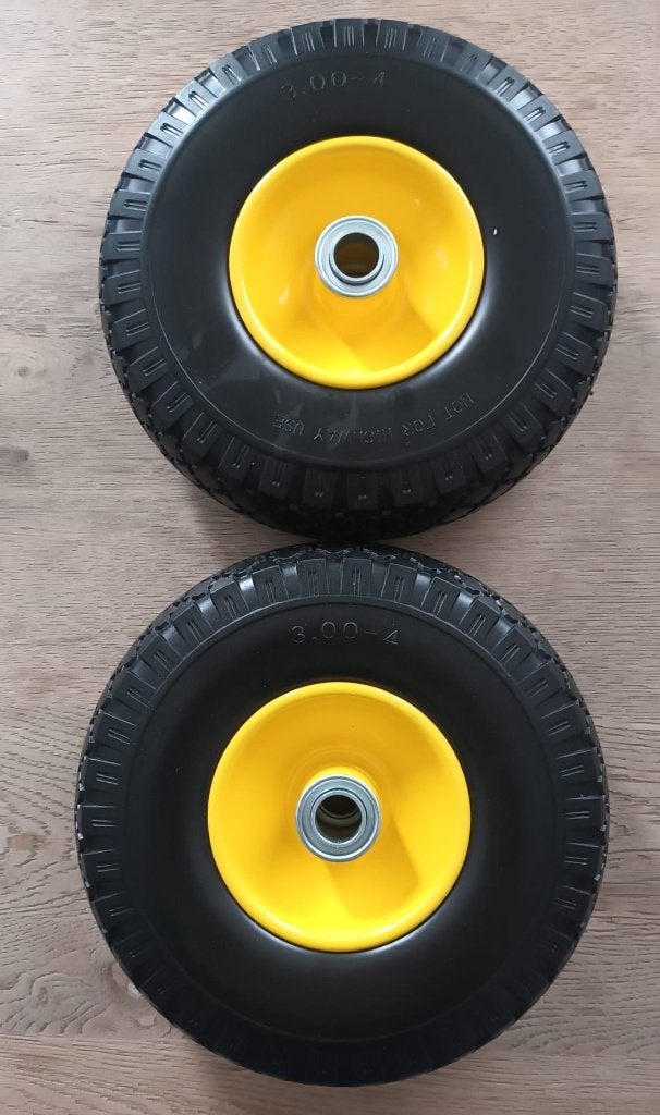 2 Nieuwe Steekwagenwielen met antilek band 3.00-4, Nieuw, Ophalen of Verzenden, Nvt, Minder dan 60 liter
