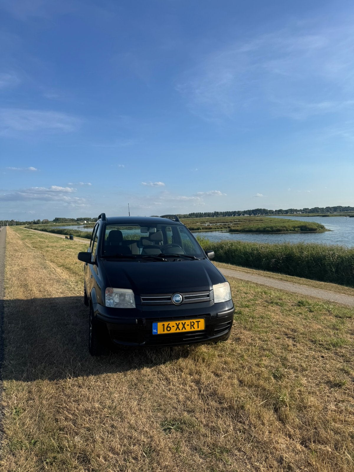 Fiat panda 1.2 benzine 2007 zwart, Auto's, Fiat, Voorwielaandrijving, Stof, 1242 cc, 60 pk