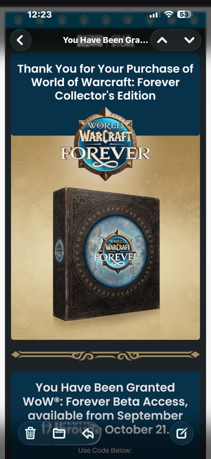 WoW Forever Beta Access Code – Direct beschikbaar, 1 speler, Ophalen of Verzenden, Nieuw, Avontuur en Actie