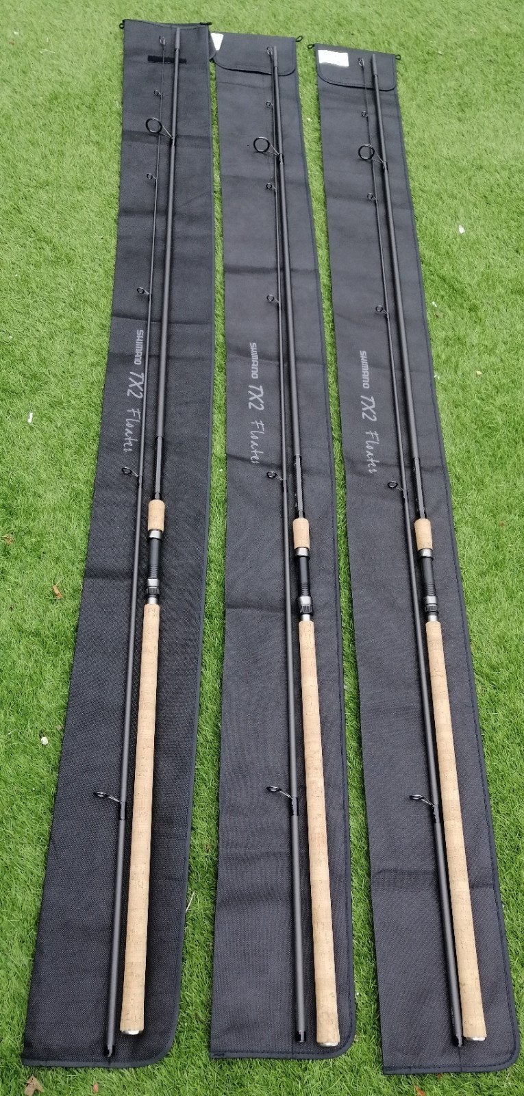 3x Shimano TX2 Floater hengels, in nieuwstaat, Ophalen, Zo goed als nieuw, Werphengel
