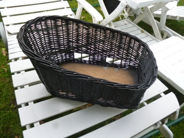 zwart hondenmandje voor achterop elektrische fiets 55x33 cm, Ophalen of Verzenden, Gebruikt