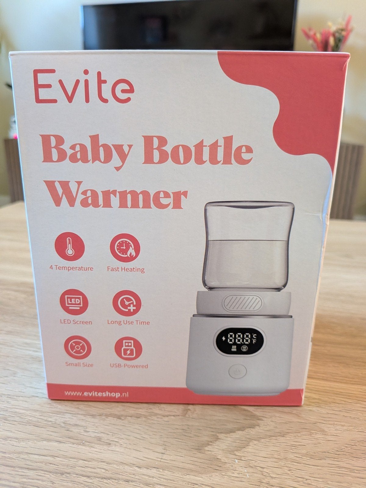Evite Draagbare Flessenwarmer - Ook geschikt voor Difrax, Flessen- of potjesverwarmer, Ophalen of Verzenden, Zo goed als nieuw