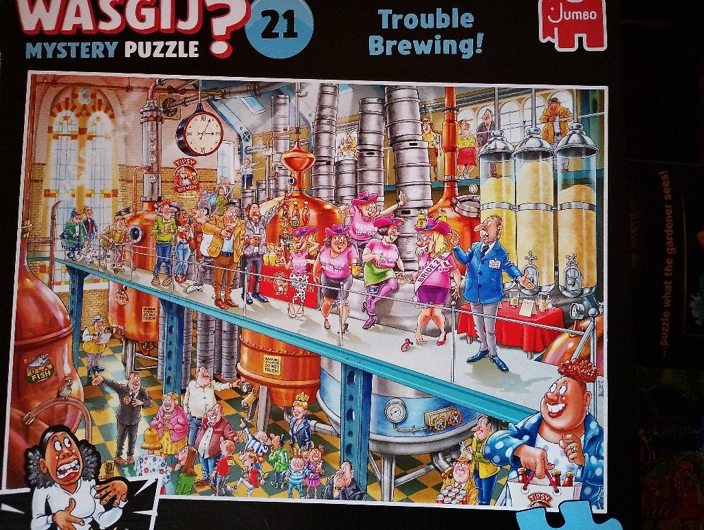 11 wasgij en 2 Jan van Haasteren puzzels, Ophalen, 500 t/m 1500 stukjes, Gebruikt, Legpuzzel