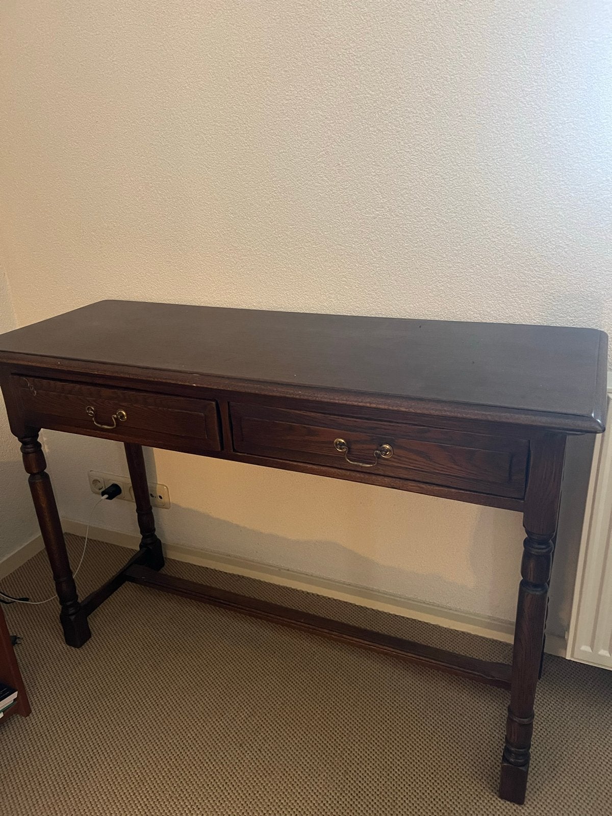 Antieke houten sidetable met lades, Antiek en Kunst, Ophalen