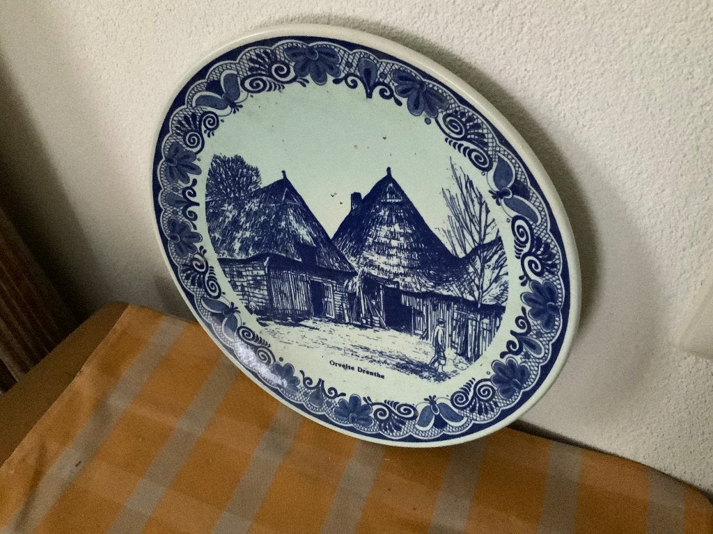Delfs blauw wandbord, Antiek en Kunst, Ophalen