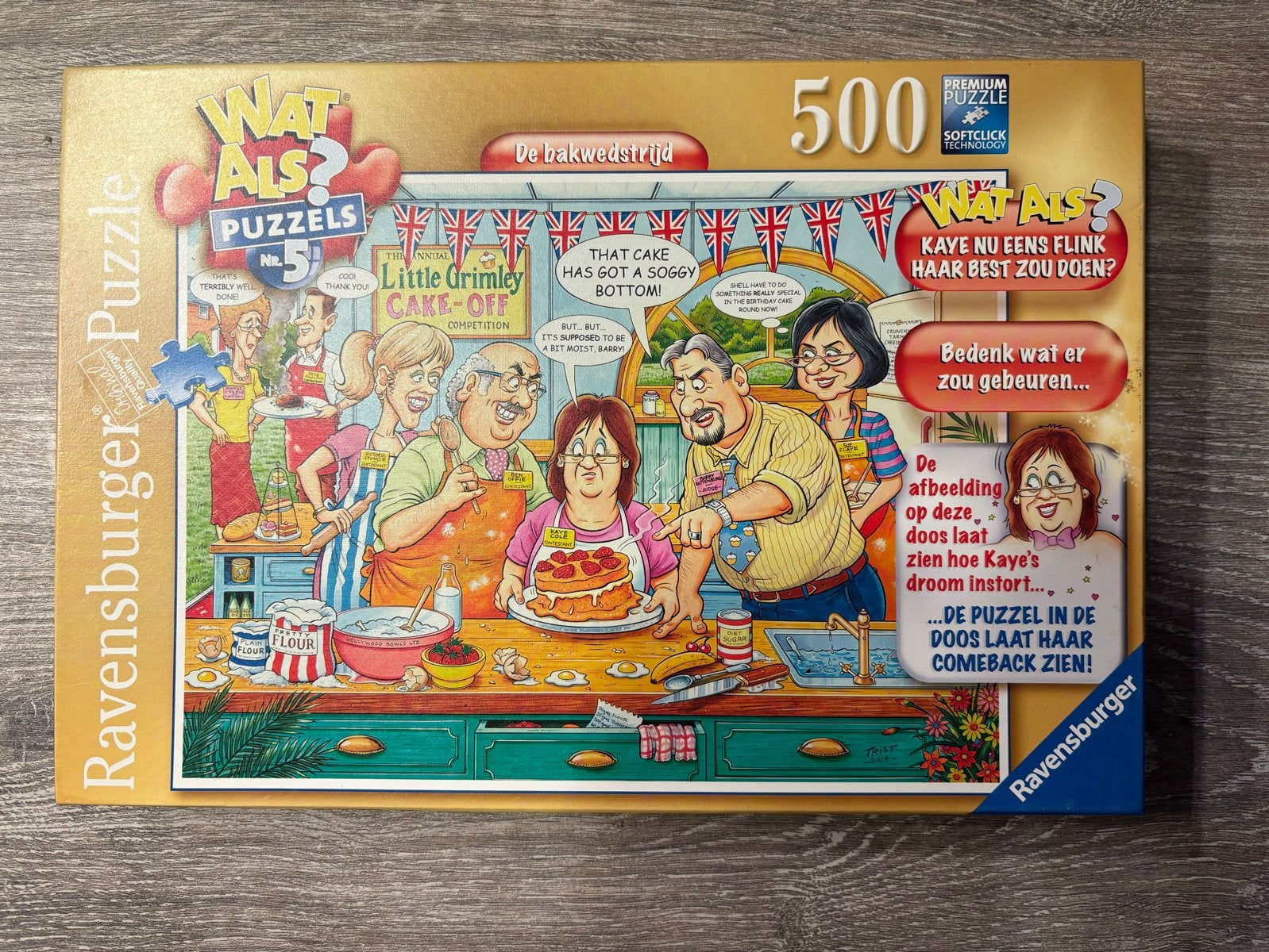 Ravensburger Wat Als? Puzzel 500 stukjes - Bakwedstrijd, Ophalen of Verzenden, 500 t/m 1500 stukjes, Gebruikt, Legpuzzel