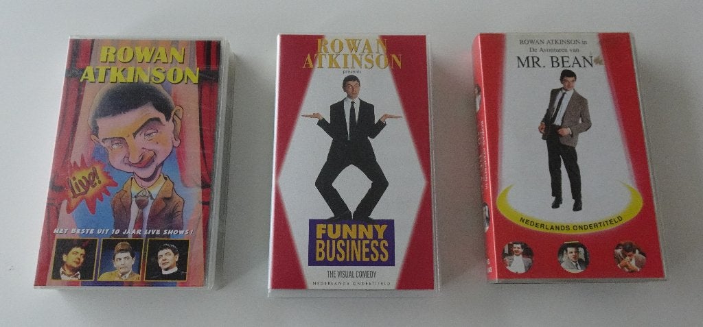 3 Vintage Videobanden van Rowan Atkinson / Mr. Bean, Alle leeftijden, Ophalen, Zo goed als nieuw, Overige genres