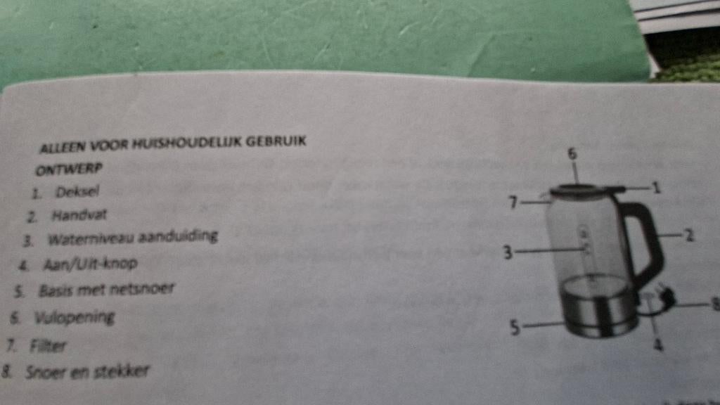 waterkoker, 1 tot 2 liter, Ophalen, Gebruikt, Draadloos