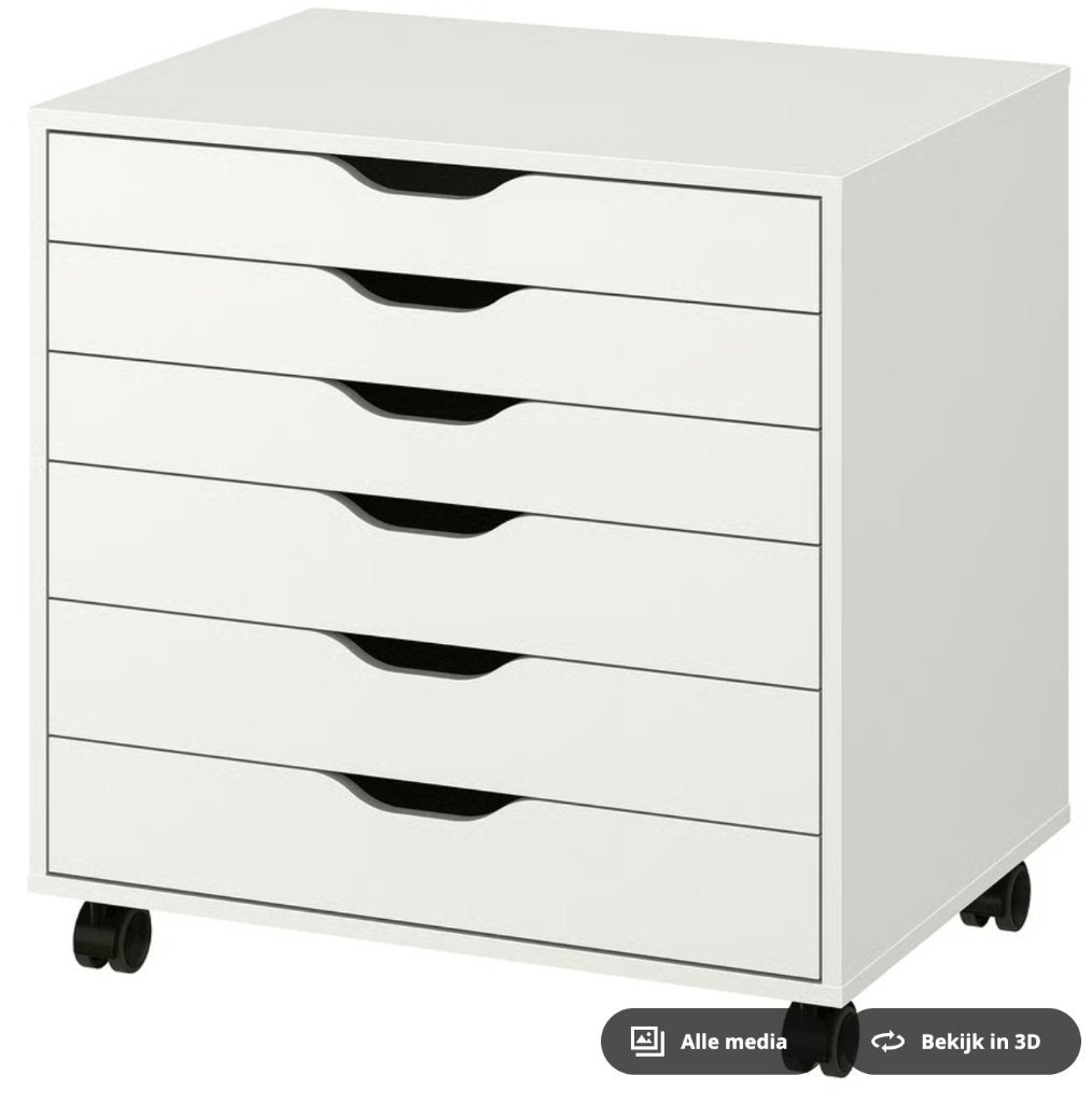 Kastje ikea Alex, Ophalen, Minder dan 50 cm, Gebruikt, 5 laden of meer