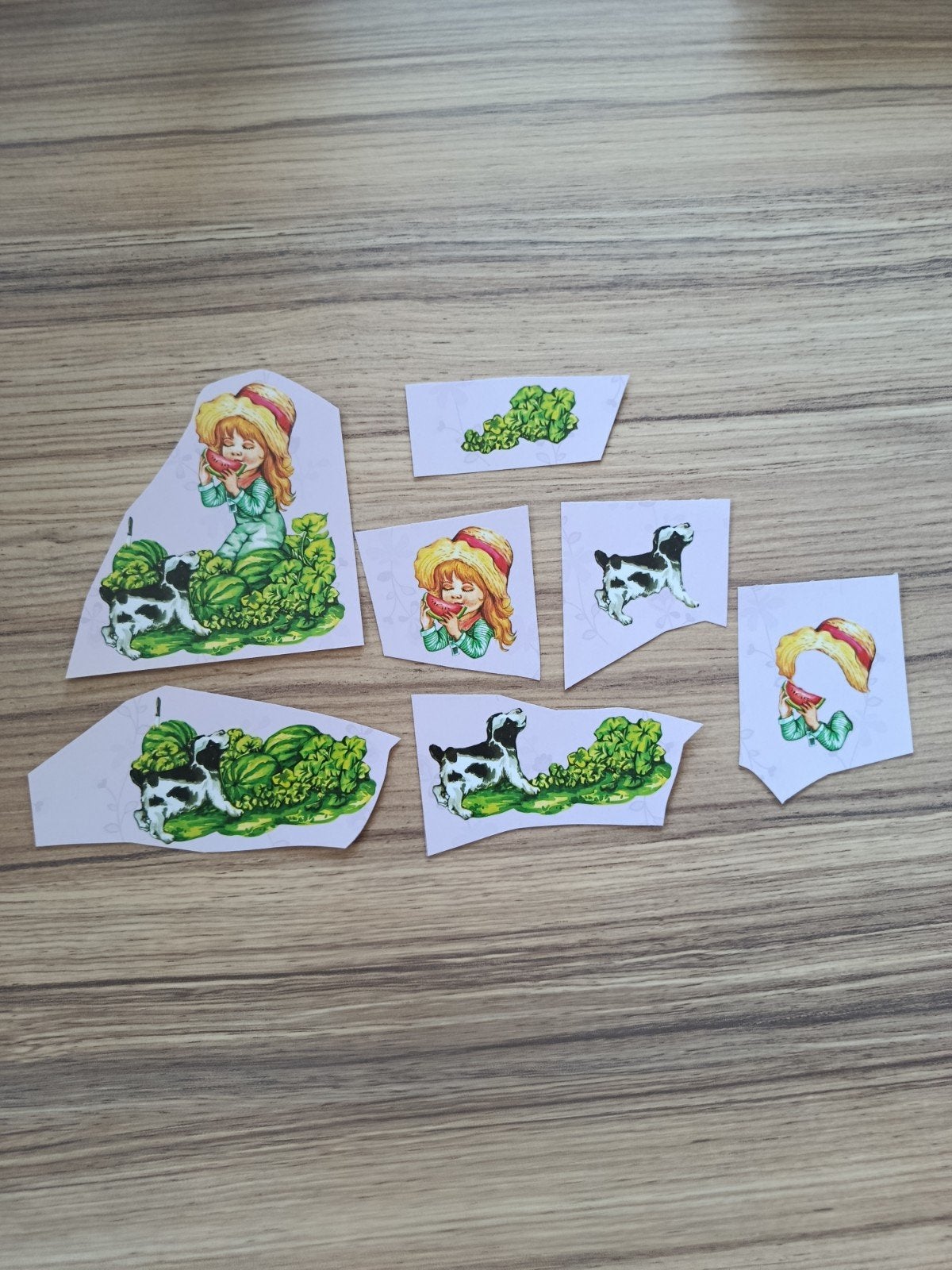 3D knipveltjes meisje met hond,, Ophalen of Verzenden, Nieuw, Kind, Overige typen