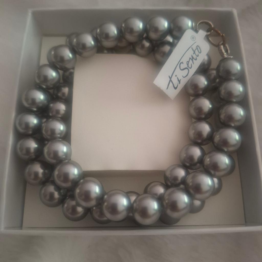 Ti sento parelketting 3583PG/70 + armband, Sieraden, Tassen en Uiterlijk, Armbanden, Overige materialen, Nieuw, Ophalen of Verzenden