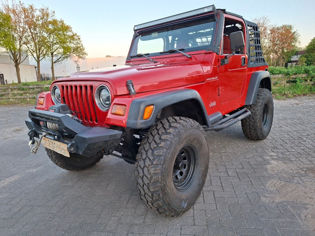 Mooie komplete Jeep Wrangler 4.0 TJ Long Arm, Auto's, 450 kg, Overige modellen, 4 stoelen, Handgeschakeld