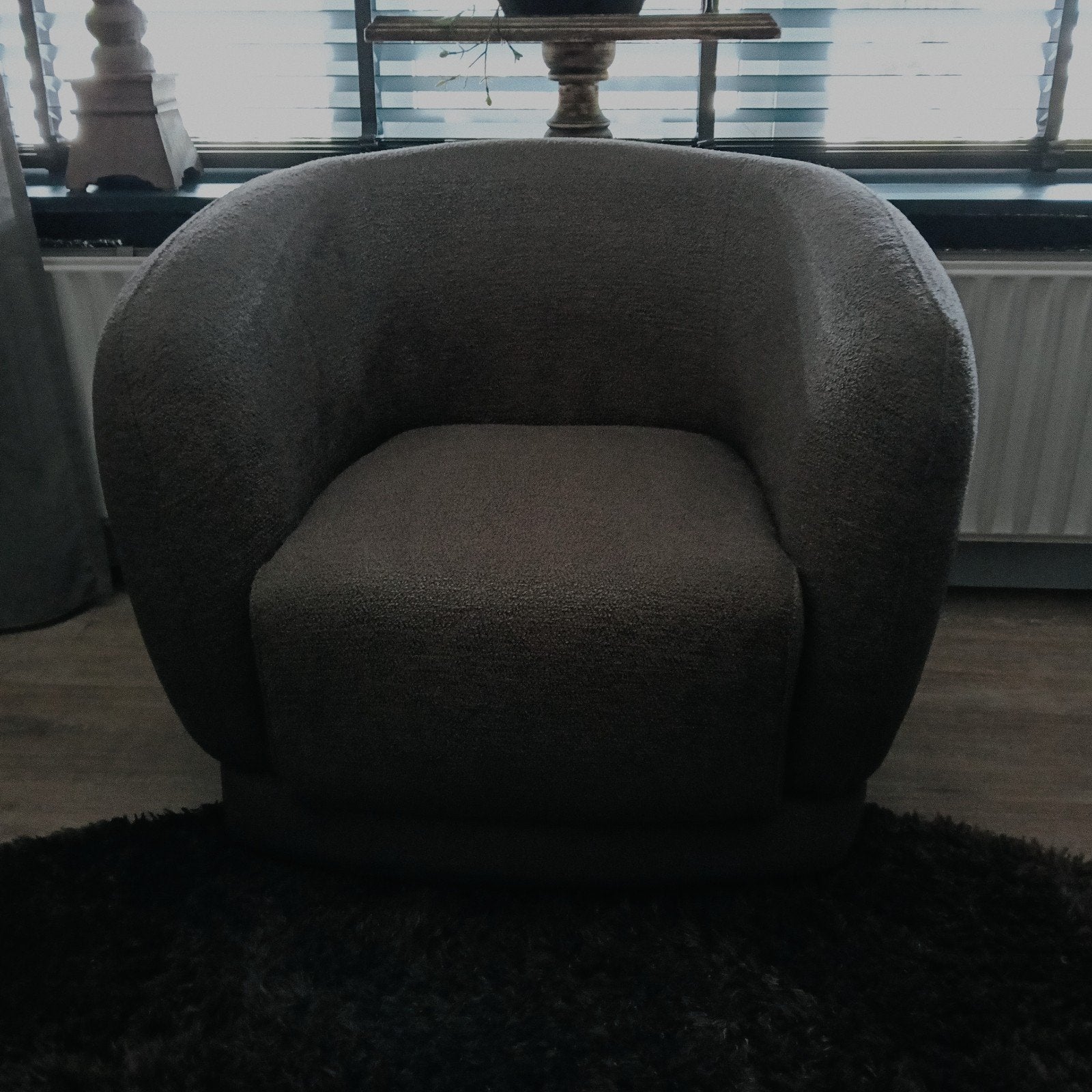 sober/landelijk/japandi Teddy/boucle stof  fauteuil, Ophalen, Nieuw, Stof, Landelijk/Scandinavisch/japandi/sober