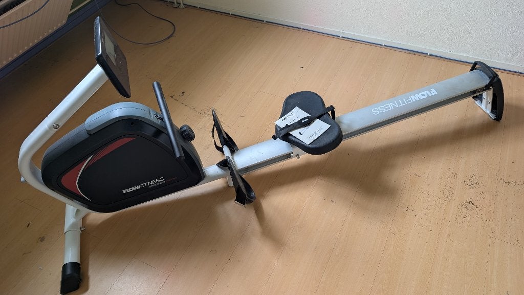Roeitrainer FlowFitness Driver DMR250 + hartslagmeter, Ophalen, Benen, Aluminium, Zo goed als nieuw