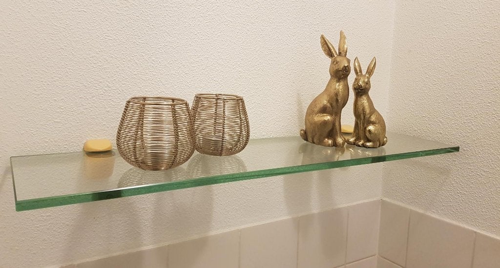 zwevend glazen planchet plank toilet badkamer glas plaat, Ophalen, Zo goed als nieuw, Glas, Overige typen