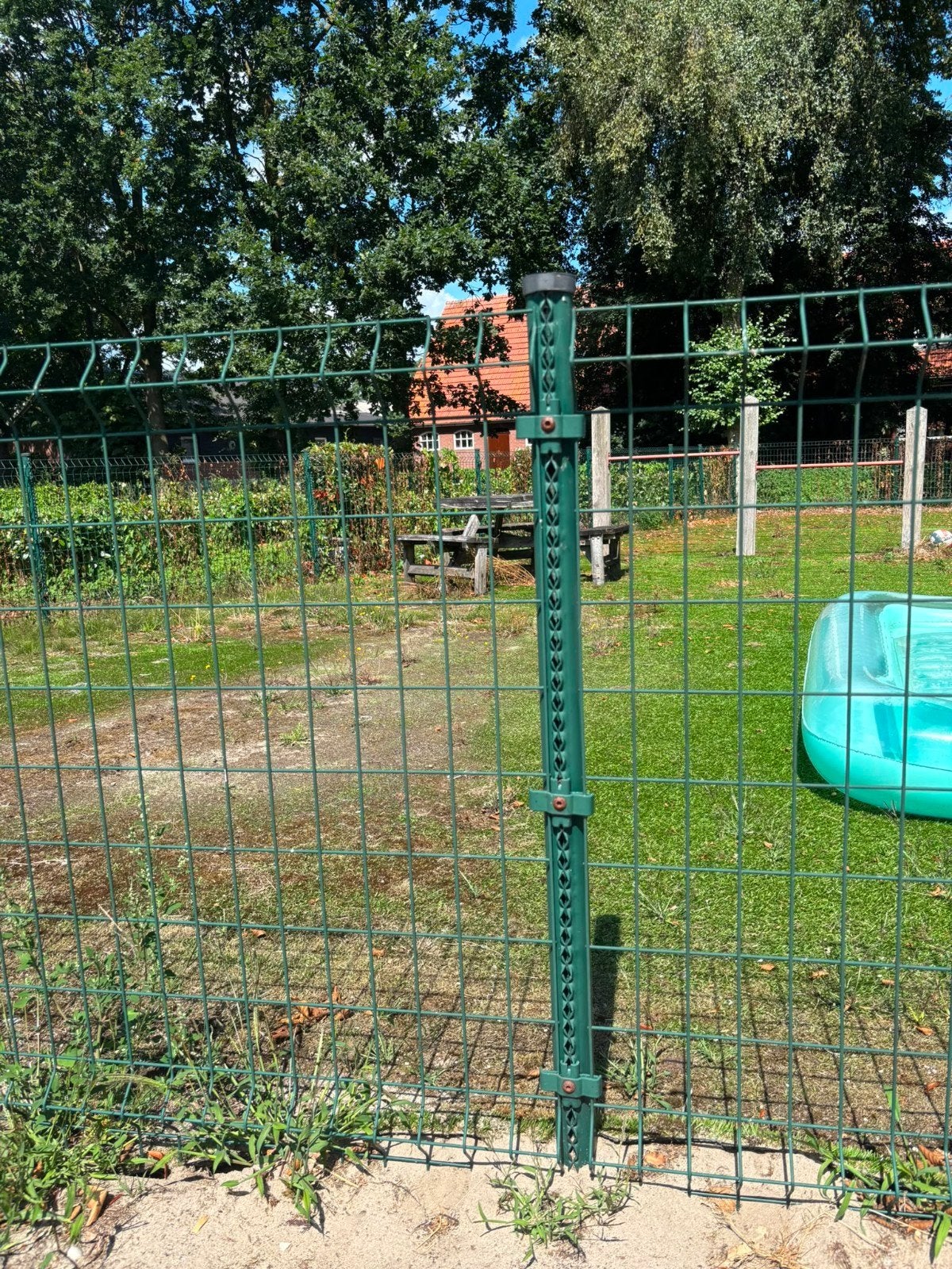 hekwerk  groen met 2 poorten, Ophalen, Gebruikt, 20 meter of meer