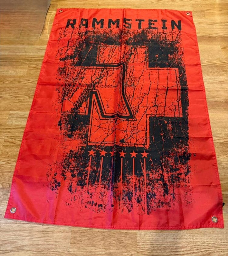 Rammstein vlag rood nieuw Deutschland band, Verzenden, Nieuw, Gebruiksvoorwerp