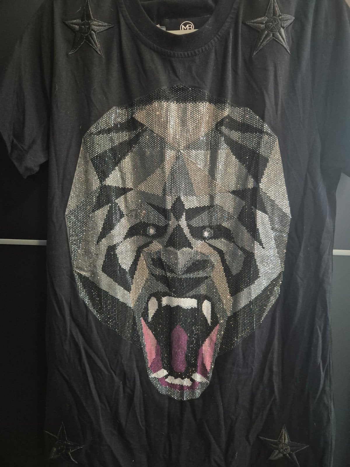 my brand t shirt met steentjes, Maat 52/54 (L), Zwart, Ophalen of Verzenden, Zo goed als nieuw