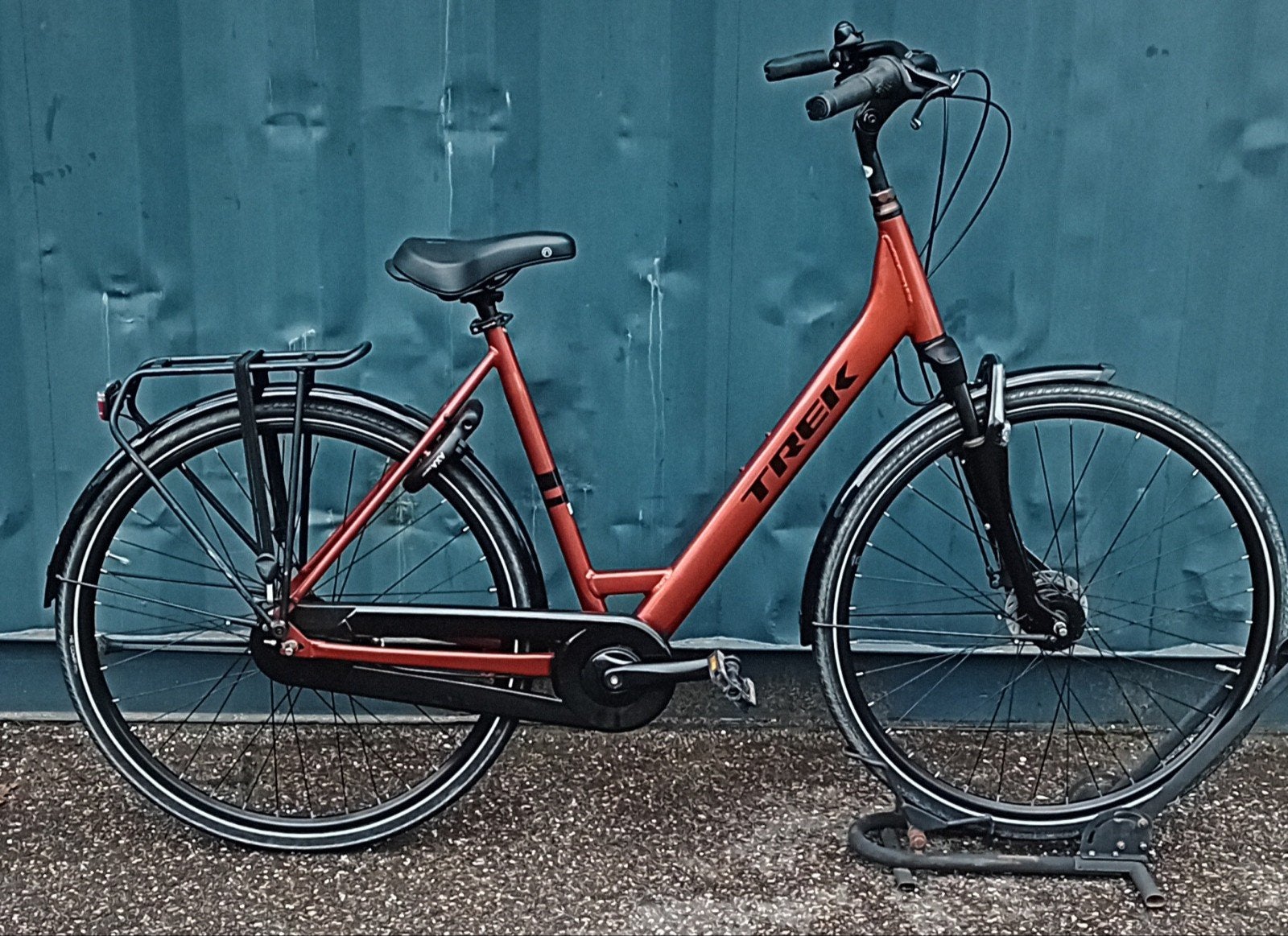 Trek District 2 Stadsfiets - Koper Brons, 7 versnellingen, Ophalen, Gebruikt, Overige merken, Versnellingen