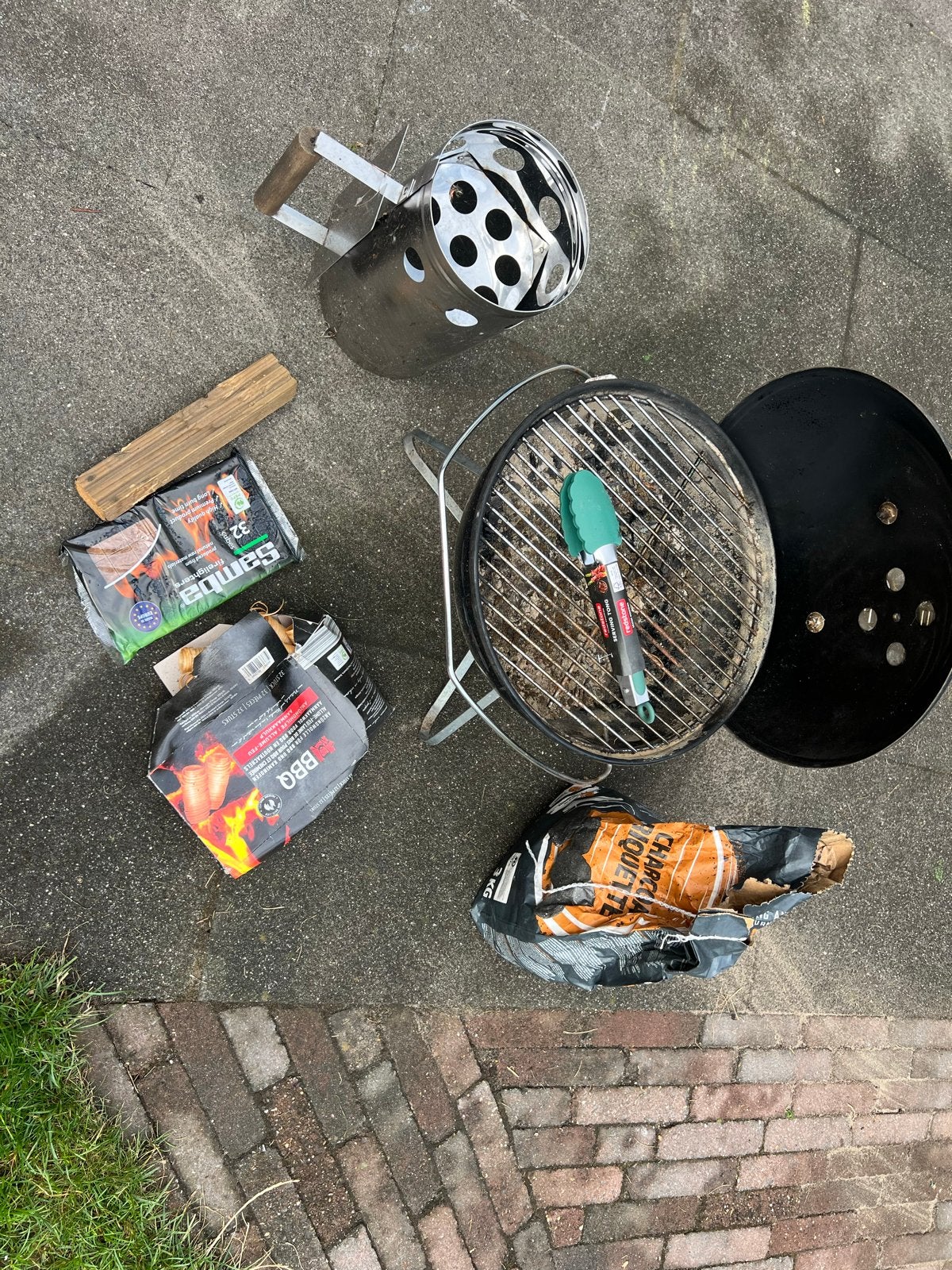 Weber compact kettle BBQ complete set met accessoires, Ophalen of Verzenden, Gebruikt
