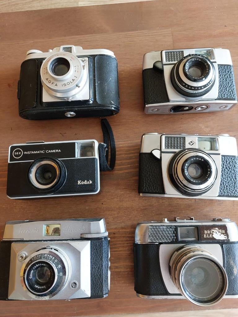 Vintage camera collectie: Agfa, Kodak, Prontor, etc., Ophalen, Gebruikt, Compact, Overige Merken