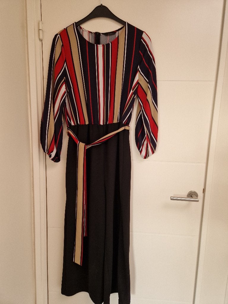 jumpsuit met flaired pijpen, Kleding | Dames, Jumpsuits, Ophalen of Verzenden, Zo goed als nieuw, Maat 46/48 (XL) of groter, Overige kleuren