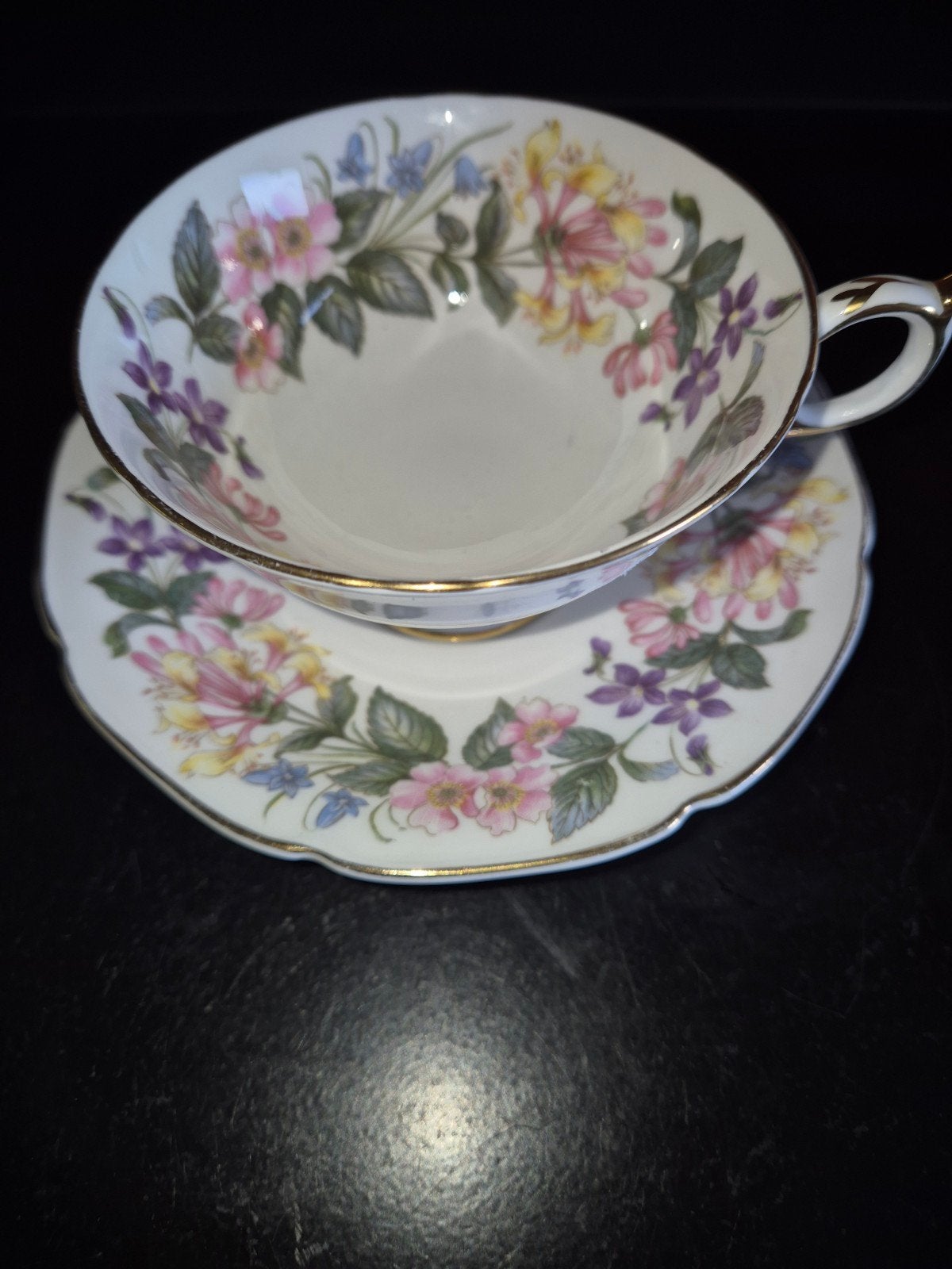 paragon fine bone china porselein, Ophalen of Verzenden, Zo goed als nieuw, Porselein, Kop en/of schotel