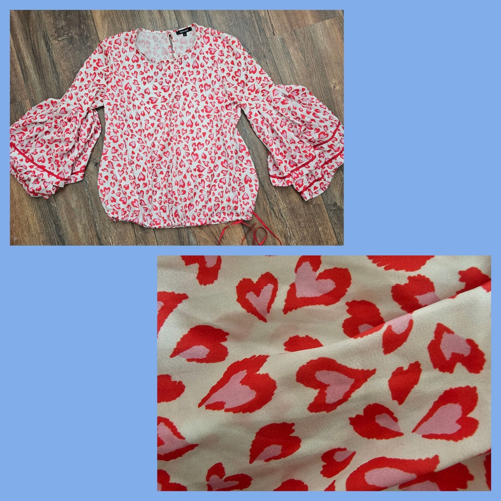Denny Rose prachtige hartjes blouse mt S in zeer goede staat, Ophalen of Verzenden, Zo goed als nieuw, Maat 36 (S), Wit