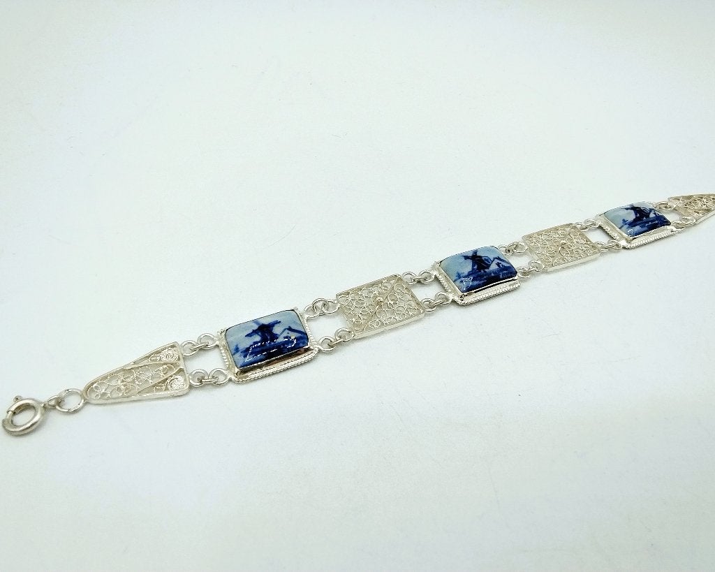 Zilveren armband, Delfts blauw, 835, Info@zilverwebsite.nl, Nieuw, Zilverwebsite.nl, Postbus 112