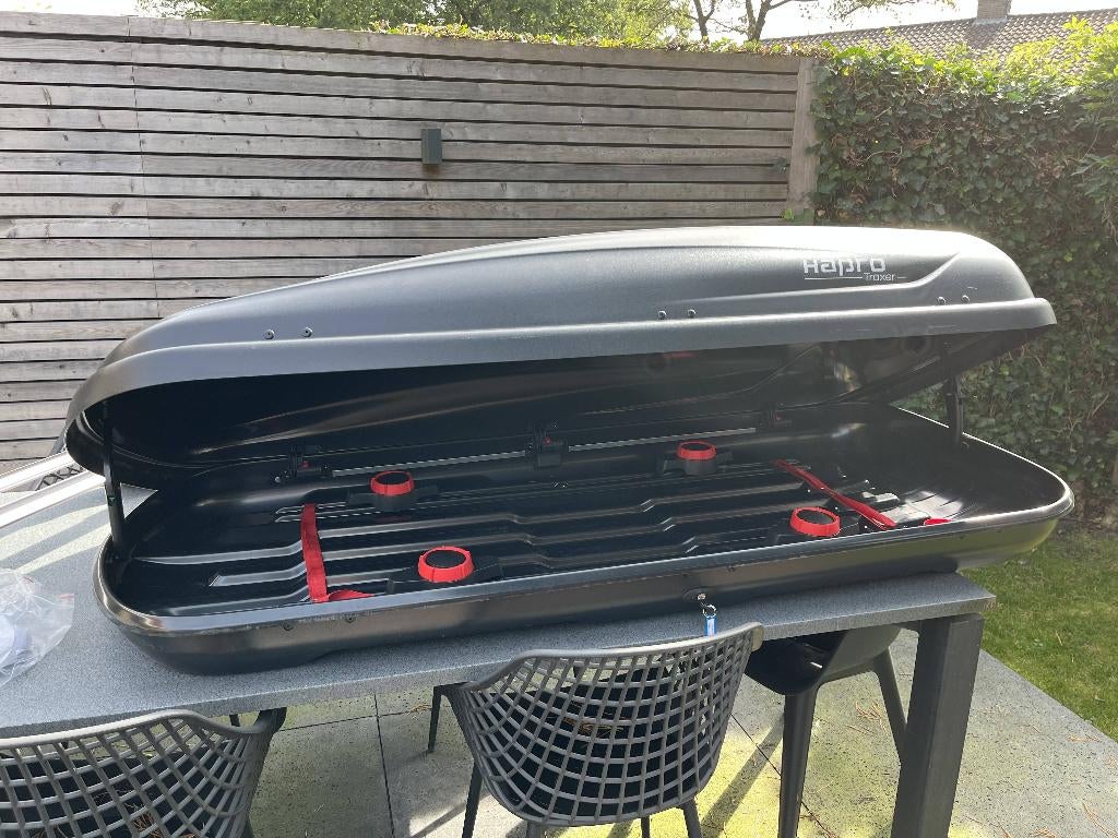 Te huur: ruime Hapro dakkoffer 410L, Ophalen, Gebruikt