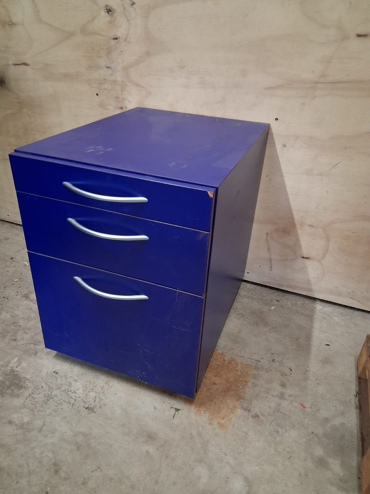 Blauwe ladeblok / gereedschapskar met 3 laden, Ophalen, Gebruikt