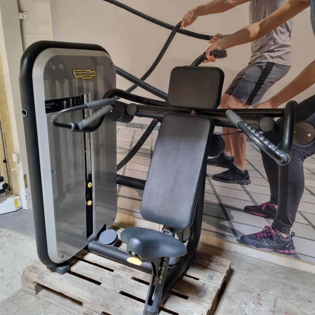 Technogym Schoulderpress 100kg, Ophalen, Zo goed als nieuw, Benen, Overige typen