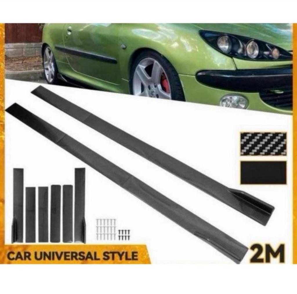 2-Meter Carbon Sideskirts zij-lippen Auto tuning side-skirts, Ophalen of Verzenden, H, H, H