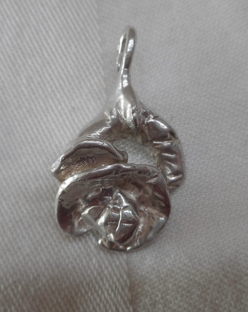 Zilveren vintage nugget hanger nr.580, Verzenden, Zo goed als nieuw, Zilver, Zilver