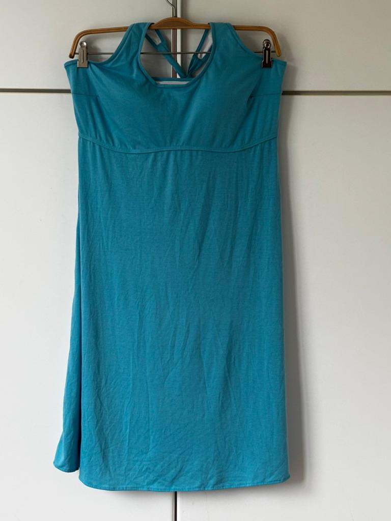 Nieuwe borstprothese zomerjurk- Jamu Australia. Maat EU44., Kleding | Dames, Jurken, Nieuw, Maat 42/44 (L), Blauw, Onder de knie