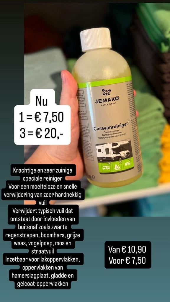 JEMAKO Caravanreiniger - Krachtig & Zuinig, Ophalen of Verzenden
