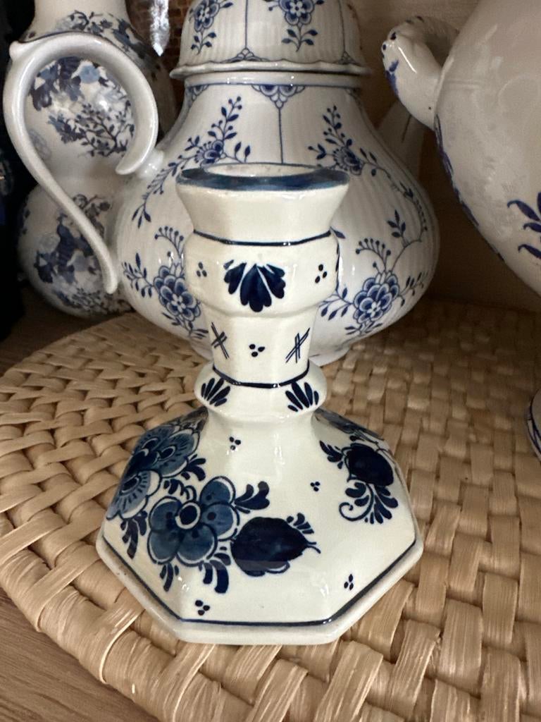 Royal Goedewaagen Delfts Blauw Kandelaar Handwerk Holland, Ophalen of Verzenden, Keramiek of Aardewerk
