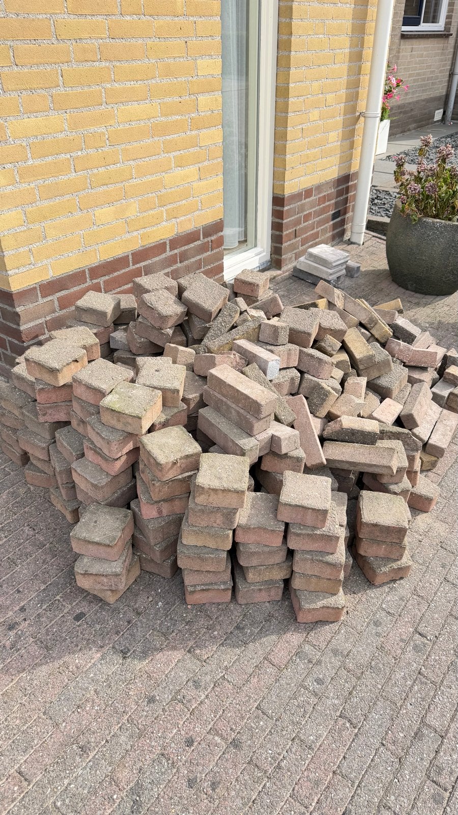 Gratis stenen, half cirkel, Tuin en Terras, Tegels en Klinkers, Gebruikt, Klinkers, Ophalen of Verzenden, 10 m² of meer