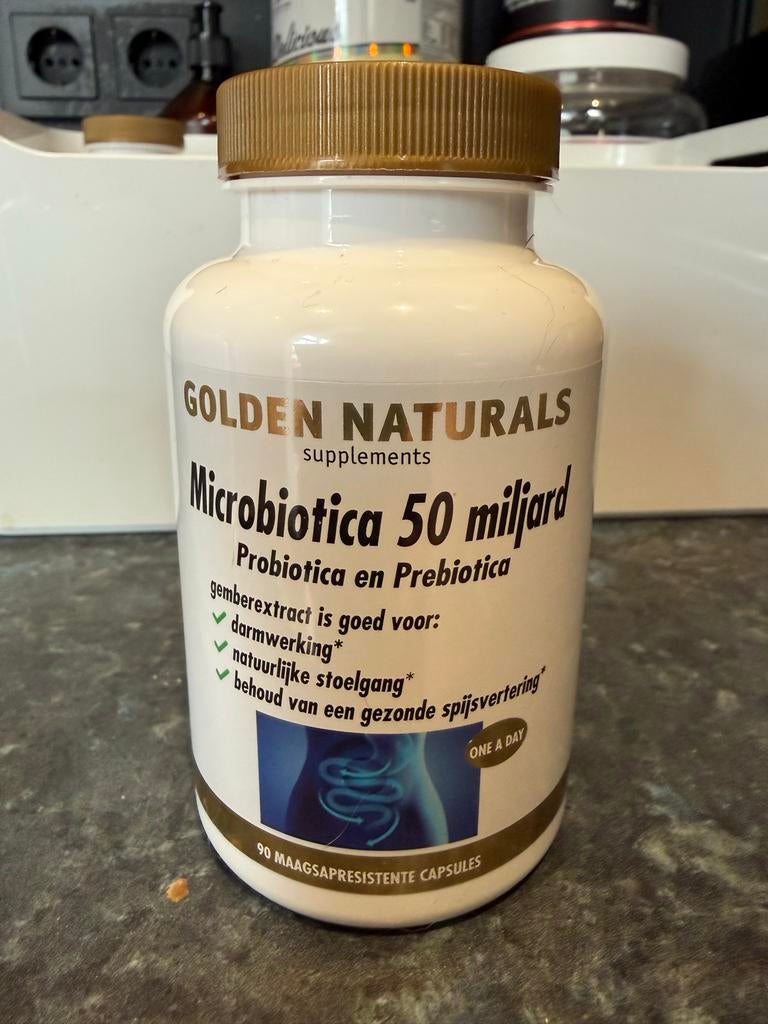 Golden Naturals Microbiotica 50 miljard Probiotica, Ophalen of Verzenden, Zo goed als nieuw, Poeder of Drank