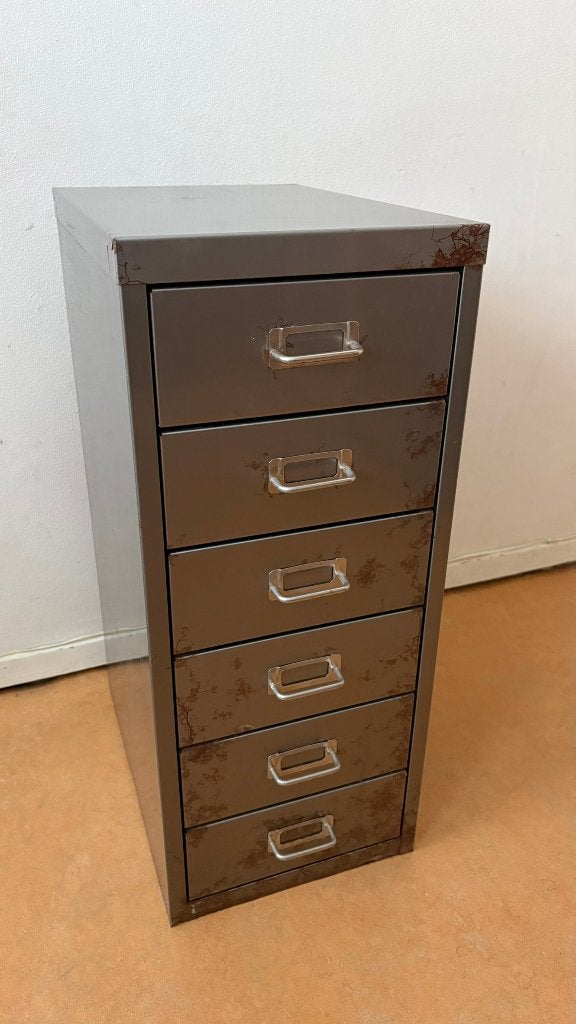 IKEA Helmer metalen ladekast met zes schuiflades, Ophalen, Minder dan 50 cm, Gebruikt, 5 laden of meer