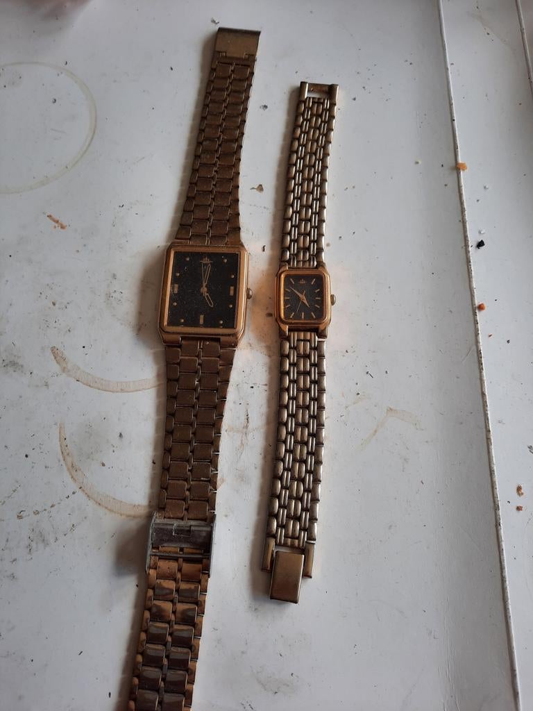 2 seiko horloges 1 Dames en 1heren gereserveerd, Gebruikt, Polshorloge, Goud, Goud
