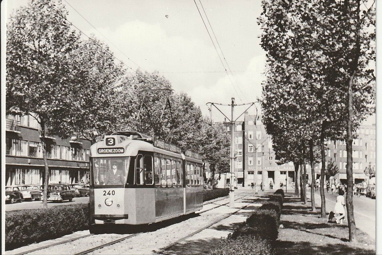 ROTTERDAM SCHIEWEG RET SCHINDLER TRAM BLIJDORP - GROENE ZOOM, Ophalen of Verzenden, 1940 tot 1960, Ongelopen, Zuid-Holland